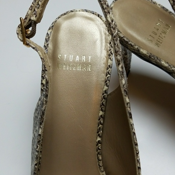 Stuart Weitzman open toe pumps size 8.5 - Picture 2 of 8